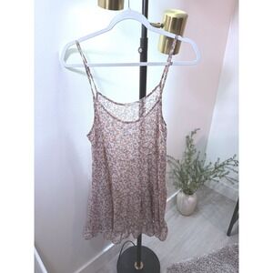 Phanuel tiered dress sheer chiffon western style tiered cute Spaghetti Strap M/L